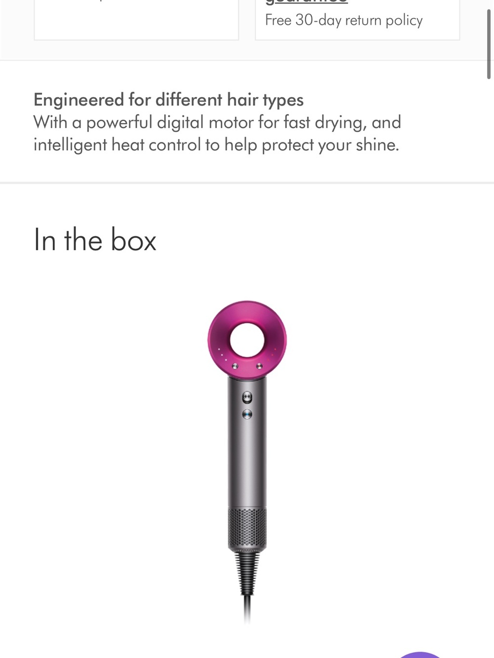 Dyson Supersonic Hair Dryer Iron/Iron/Fuscia